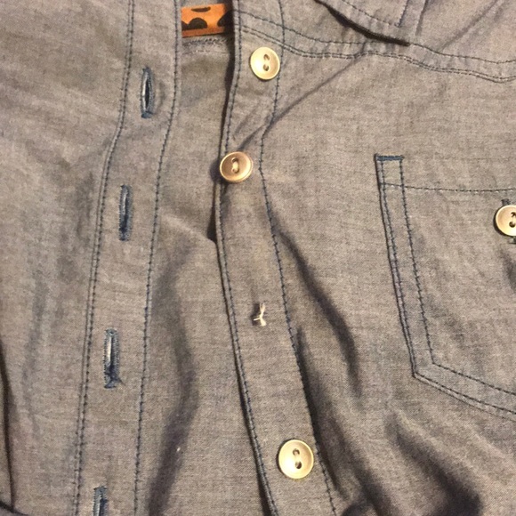 Forever 21 Faux Denim Crop Top - Picture 2 of 4